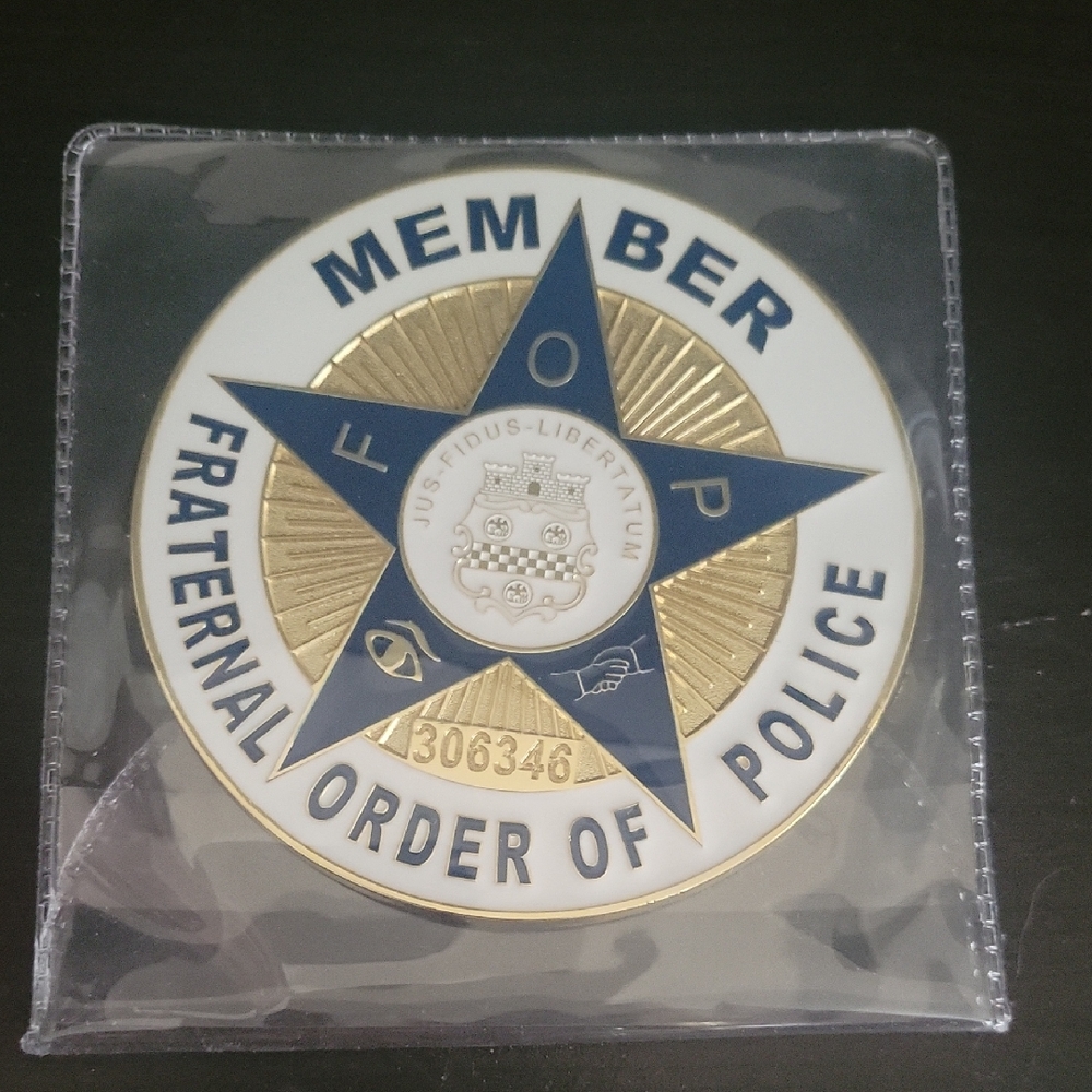 Fraternal Order of Police Gold and Blue Badge